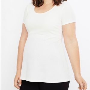 Textured Peplum Maternity Top